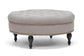 Palfrey Beige Linen Modern Tufted Ottoman FredCo