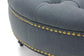 Palfrey Gray Linen Modern Tufted Ottoman FredCo