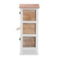 Palta Modern and Contemporary Two-Tone White and Oak Brown Finished Wood 3-Drawer Storage Unit FredCo