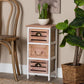Palta Modern and Contemporary Two-Tone White and Oak Brown Finished Wood 3-Drawer Storage Unit FredCo