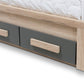 Pandora Modern and Contemporary Dark Grey and Light Brown Two-Tone 2-Drawer Twin Size Storage Platform Bed FredCo