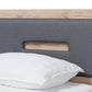Pandora Modern and Contemporary Dark Grey and Light Brown Two-Tone 2-Drawer Twin Size Storage Platform Bed FredCo