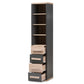 Pandora Modern and Contemporary Dark Grey and Light Brown Two-Tone 4-Drawer Storage Cabinet FredCo