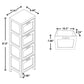 Paolo Mid-Century Modern Natural Brown Finished Wood and Rattan 4-Drawer Storage Unit FredCo