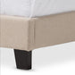 Paris Modern and Contemporary Beige Linen Upholstered Twin Size Tufting Bed FredCo
