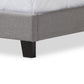 Paris Modern and Contemporary Grey Fabric Upholstered Twin Size Tufting Bed FredCo
