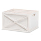Parra Modern Farmhouse Whitewashed Wood 3-Piece Storage Crate Set FredCo