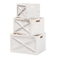 Parra Modern Farmhouse Whitewashed Wood 3-Piece Storage Crate Set FredCo