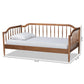 Parson Classic Mid-Century Modern Walnut Brown Finished Wood Twin Size Daybed FredCo