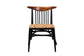 Parthenia Mid-Century Modern Two-Tone Black and Walnut Brown Finished Mahogany Wood and Natural Rattan Dining Chair FredCo