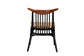 Parthenia Mid-Century Modern Two-Tone Black and Walnut Brown Finished Mahogany Wood and Natural Rattan Dining Chair FredCo
