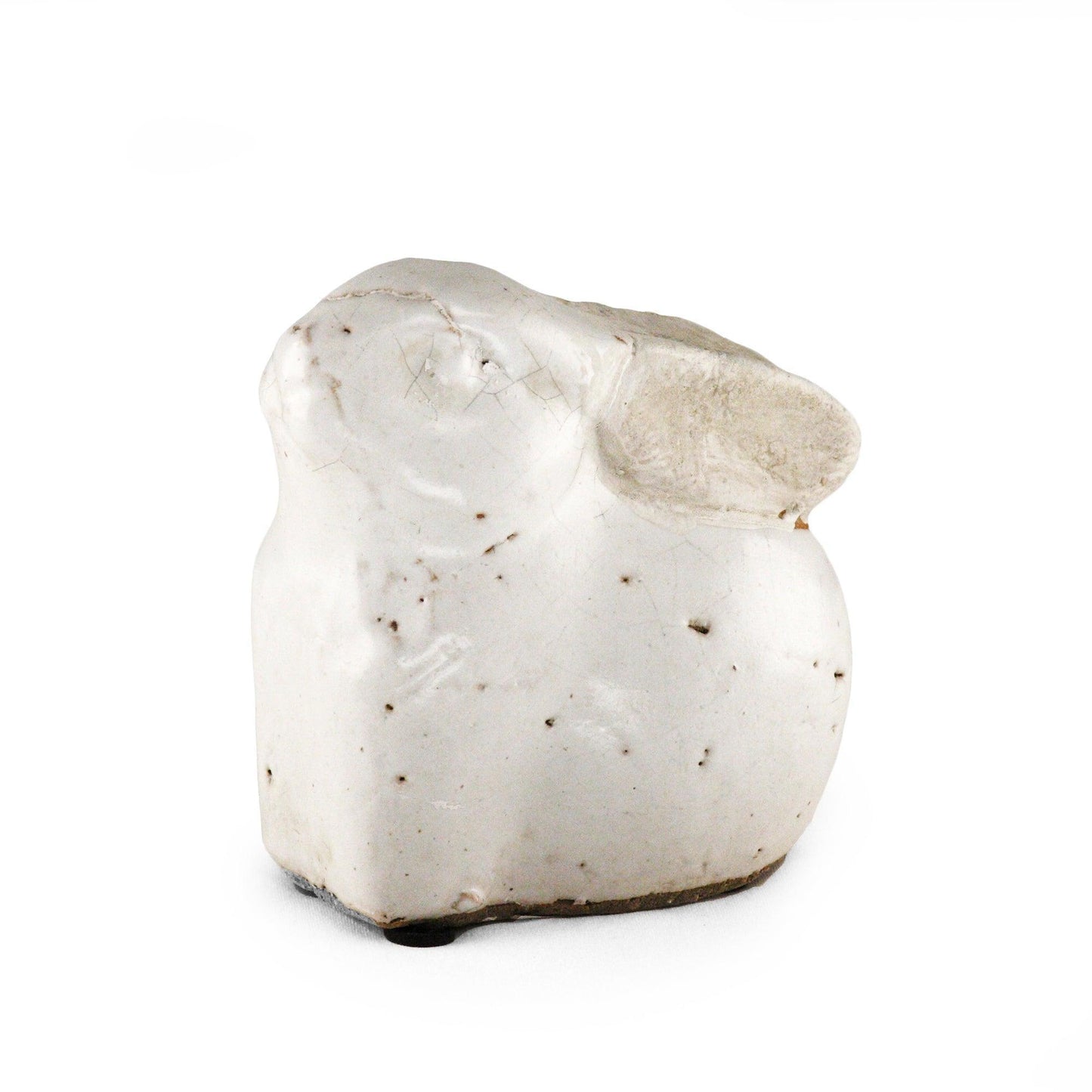 Partially Glazed Off-White Ceramic Rabbit (5829S) FredCo