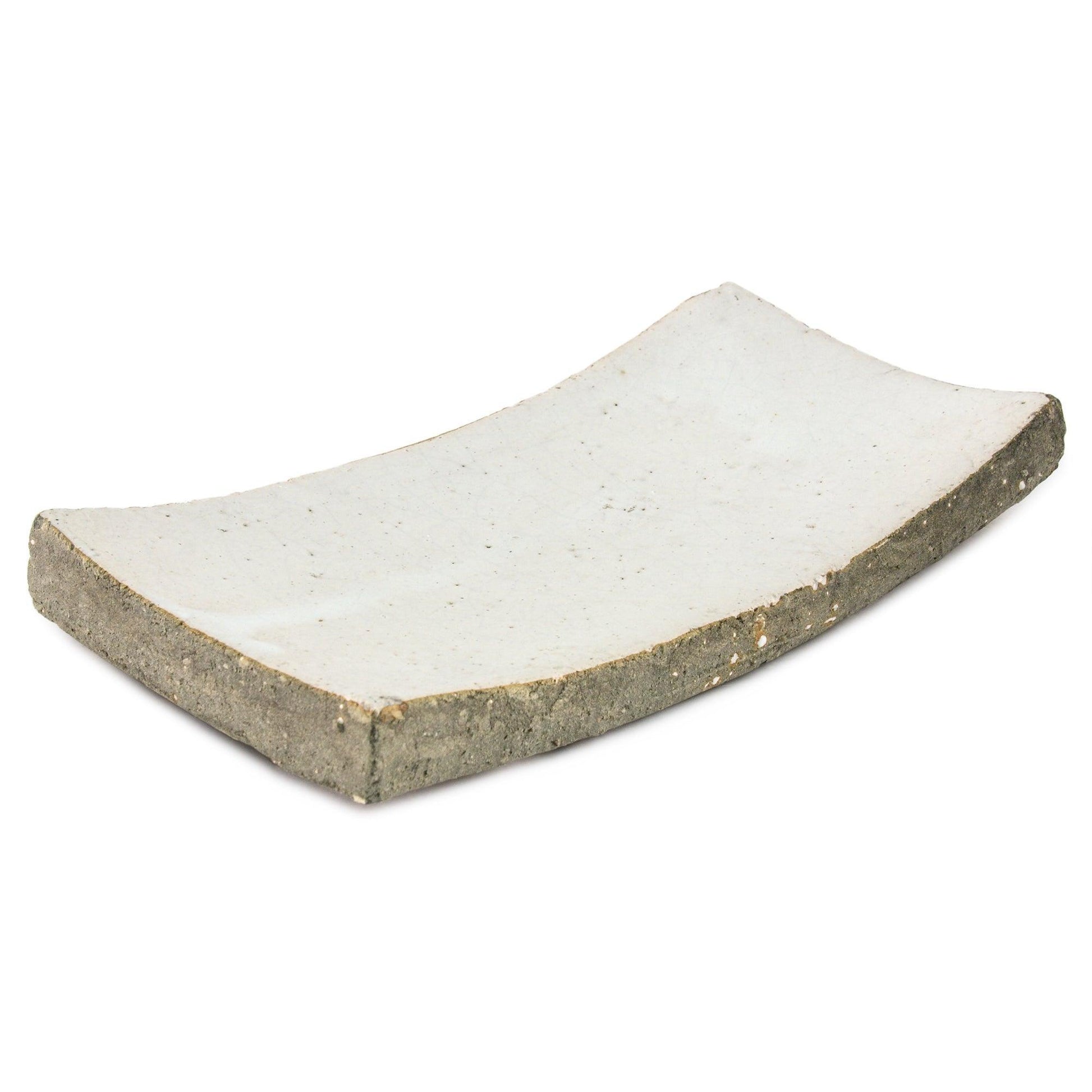 Partially Glazed Off-White Dish (3671S A25) FredCo
