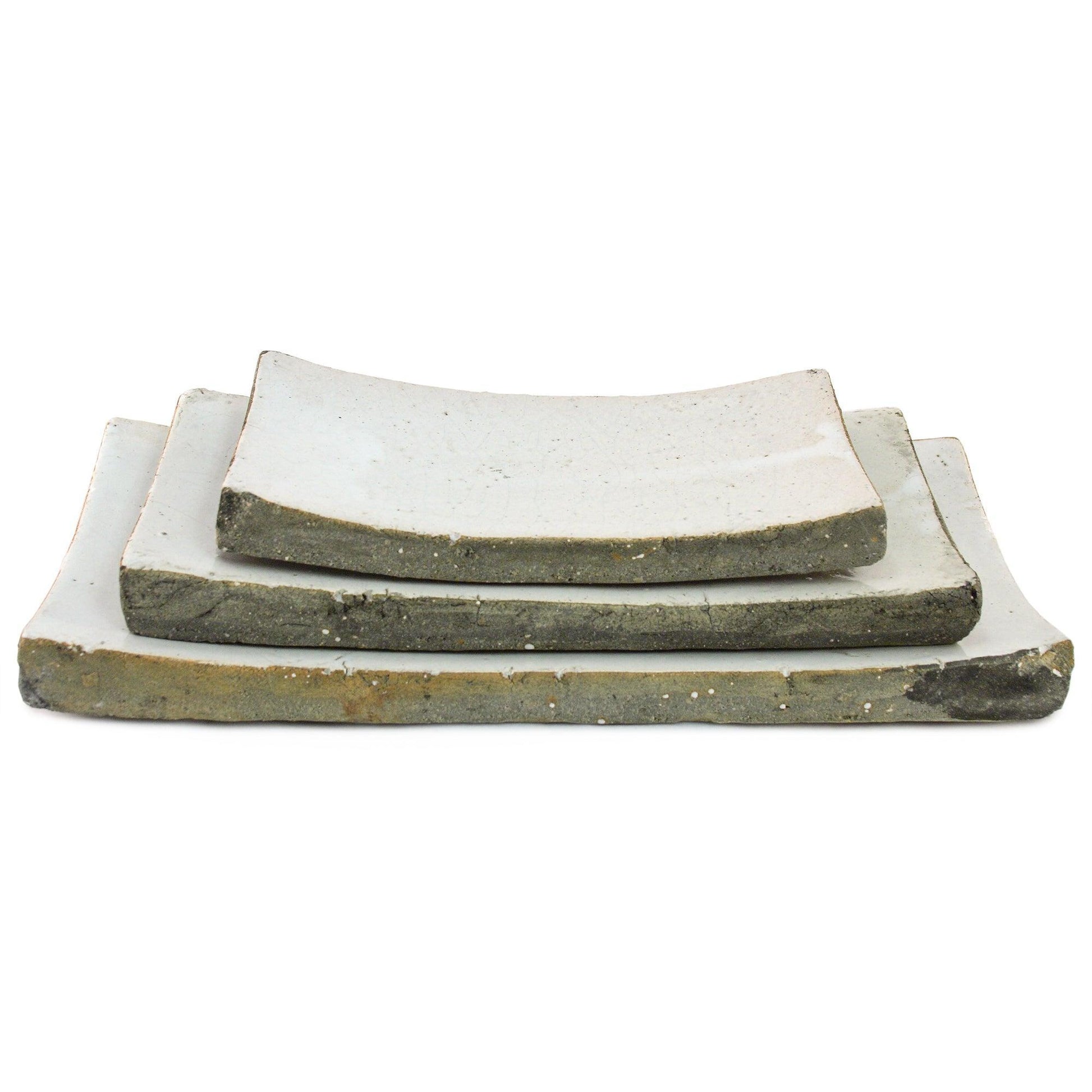 Partially Glazed Off-White Dish (3671S A25) FredCo