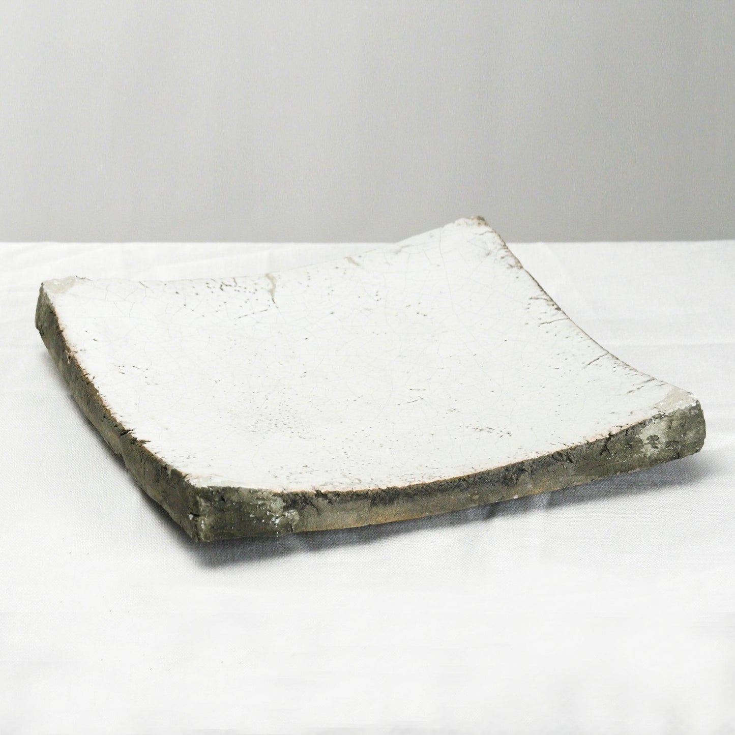 Partially Glazed Off-White Dish (3672M A25) FredCo