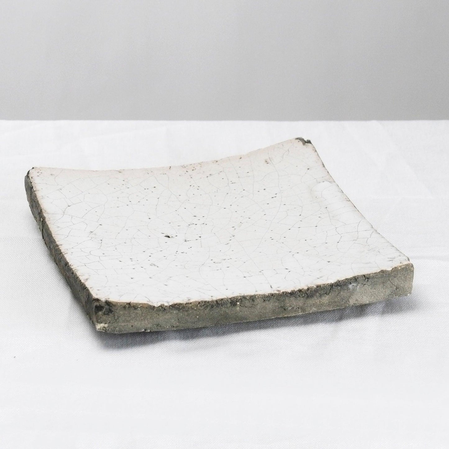 Partially Glazed Off-White Dish (3672S A25) FredCo