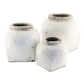 Partially Glazed Off-White Jar (4982M A25A) FredCo
