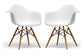 Pascal White Plastic Chair Set of Two FredCo