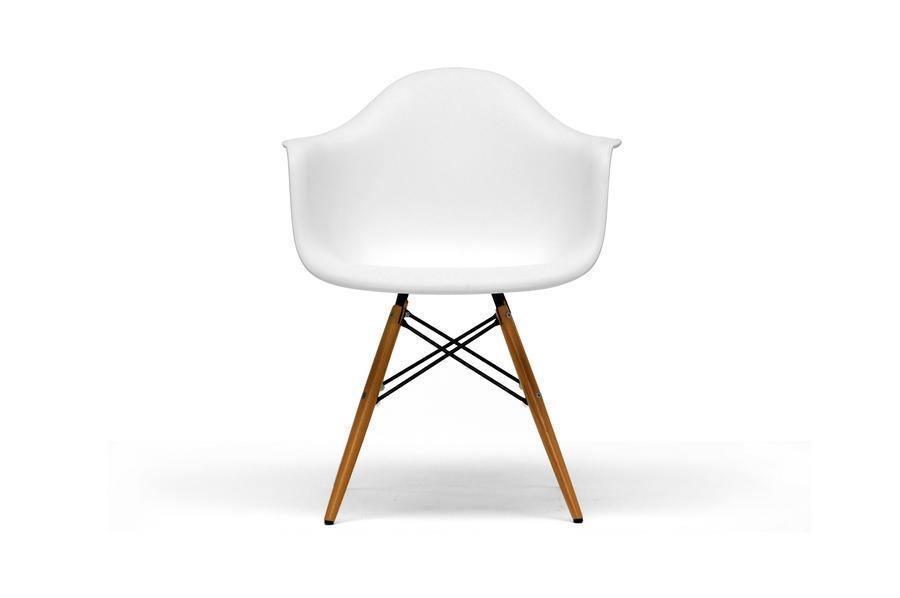 Pascal White Plastic Chair Set of Two FredCo