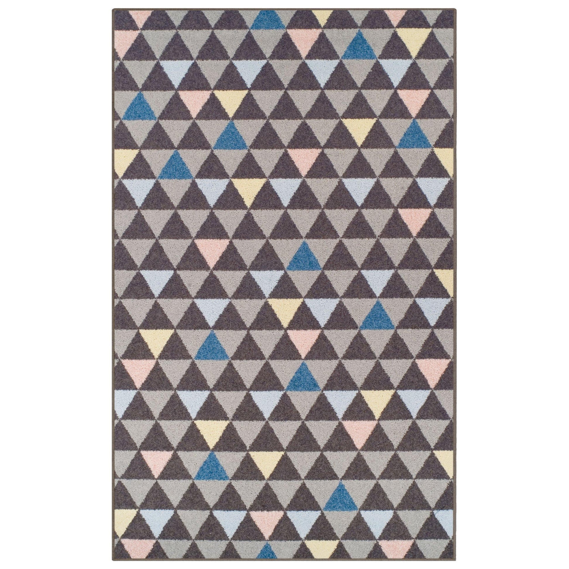Pastel Aztec Modern Geometric Tribal Pyramid Rug FredCo