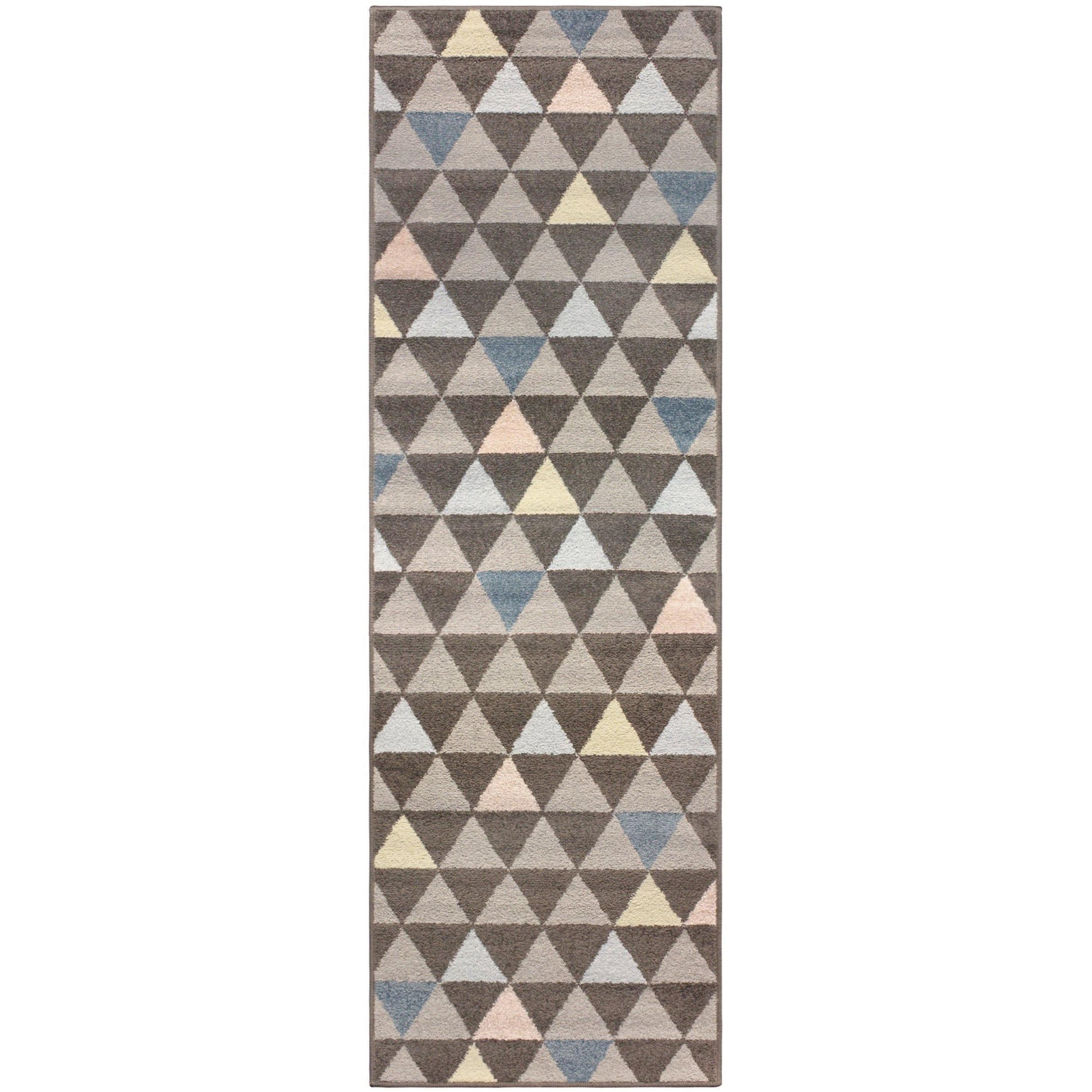 Pastel Aztec Modern Geometric Tribal Pyramid Rug FredCo