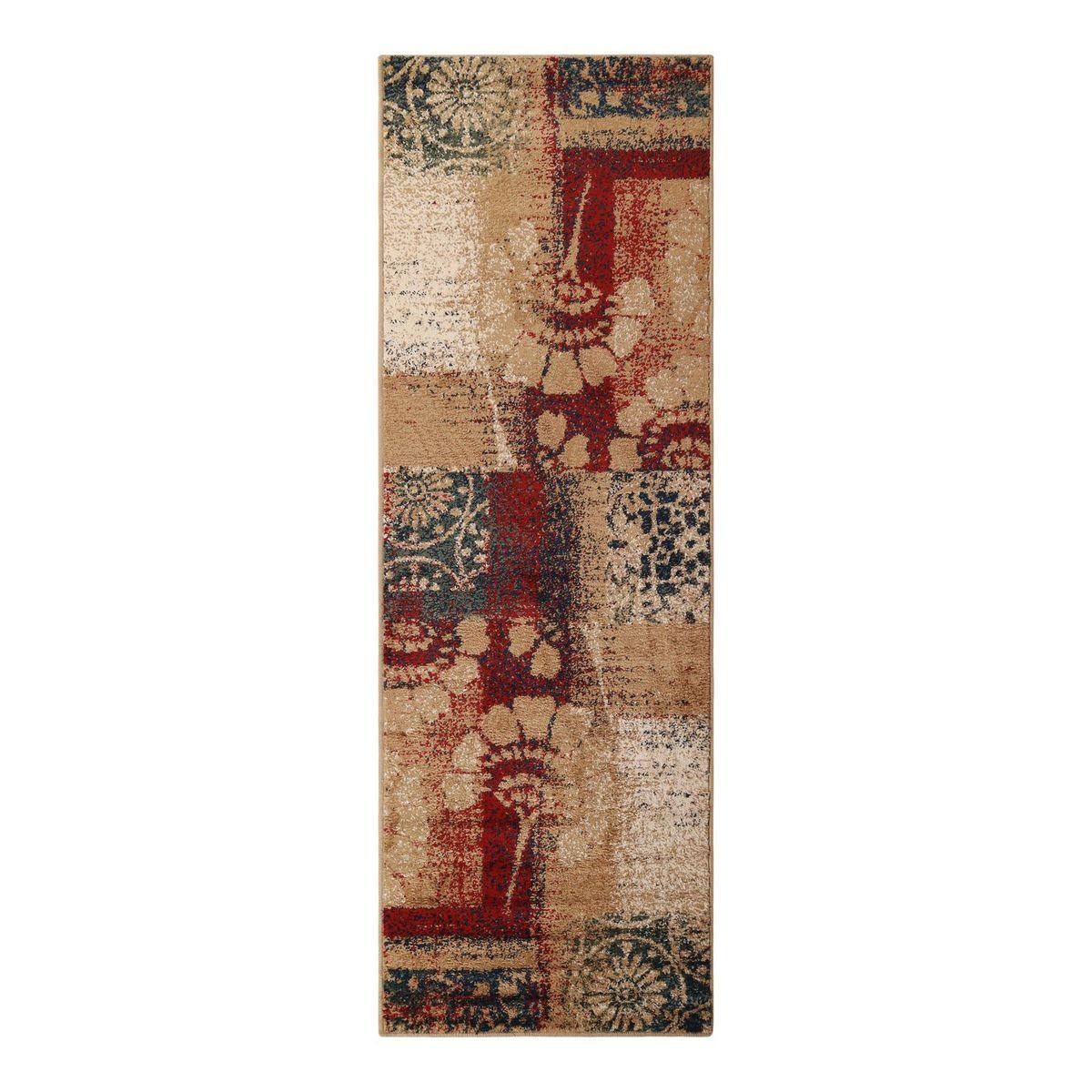 Patchwork Transitional Geometric Floral Medallion Rug FredCo