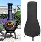 Patio chiminea Cover with Durable Waterproof Outdoor Garden Protective Chimney Fire Pit Cover FredCo