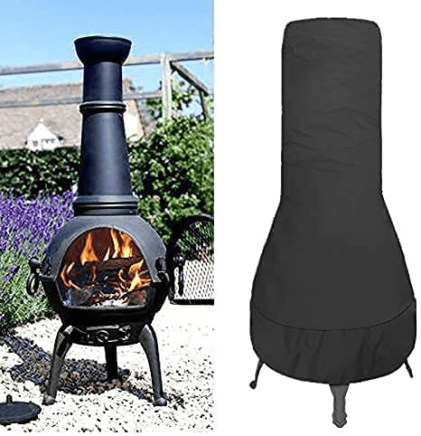 Patio chiminea Cover with Durable Waterproof Outdoor Garden Protective Chimney Fire Pit Cover FredCo