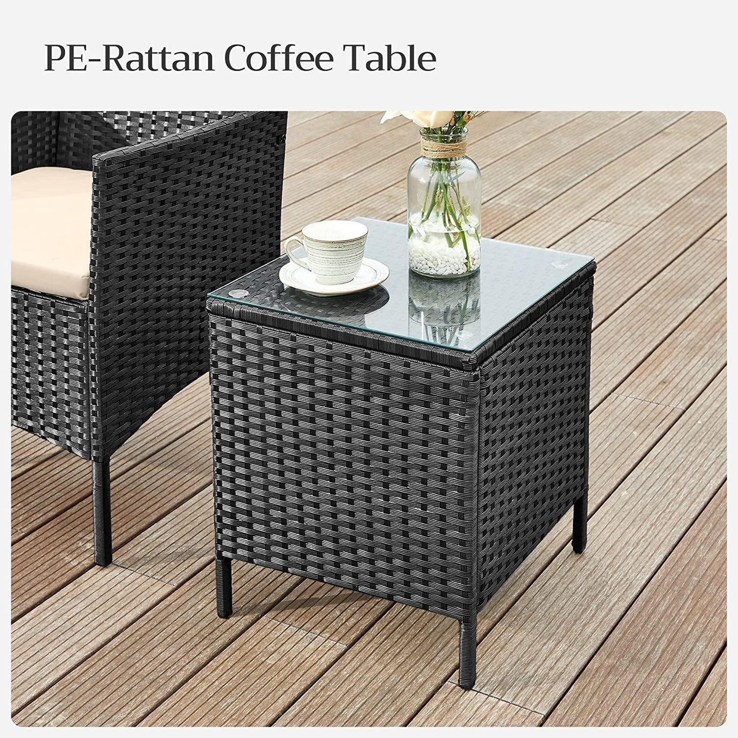 Patio Furniture 3 Set, Rattan FredCo