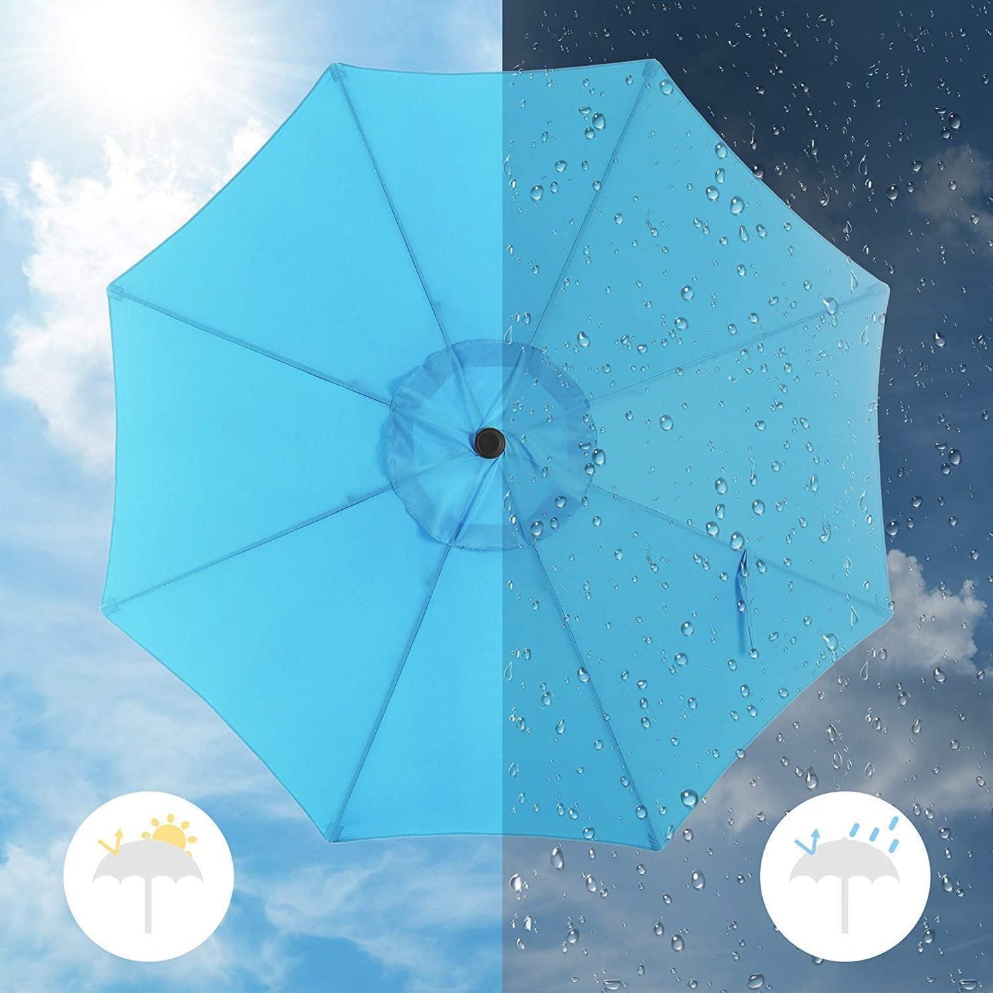 Patio Umbrella Lake Blue FredCo