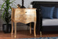 Patrice Classic and Traditional Gold Finished Wood 2-Drawer Nightstand FredCo