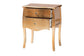 Patrice Classic and Traditional Gold Finished Wood 2-Drawer Nightstand FredCo