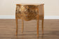 Patrice Classic and Traditional Gold Finished Wood 2-Drawer Nightstand FredCo