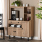 Patterson Modern and Contemporary Modern Oak Brown Finished Wood 3-Door Kitchen Storage Cabinet FredCo