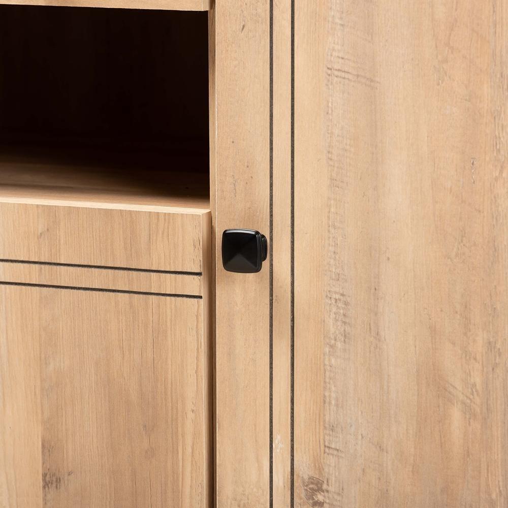 Patterson Modern and Contemporary Modern Oak Brown Finished Wood 3-Door Kitchen Storage Cabinet FredCo