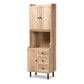 Patterson Modern and Contemporary Oak Brown Finished 3-Drawer Kitchen Storage Cabinet FredCo