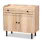 Patterson Modern and Contemporary Oak Brown Finished Wood 2-Door Kitchen Storage Cabinet FredCo
