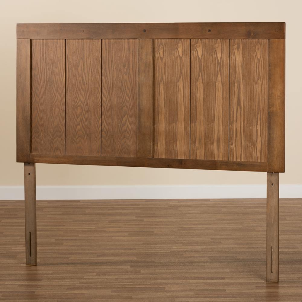 Patwin Modern and Contemporary Transitional Ash Walnut Finished Wood Full Size Headboard FredCo