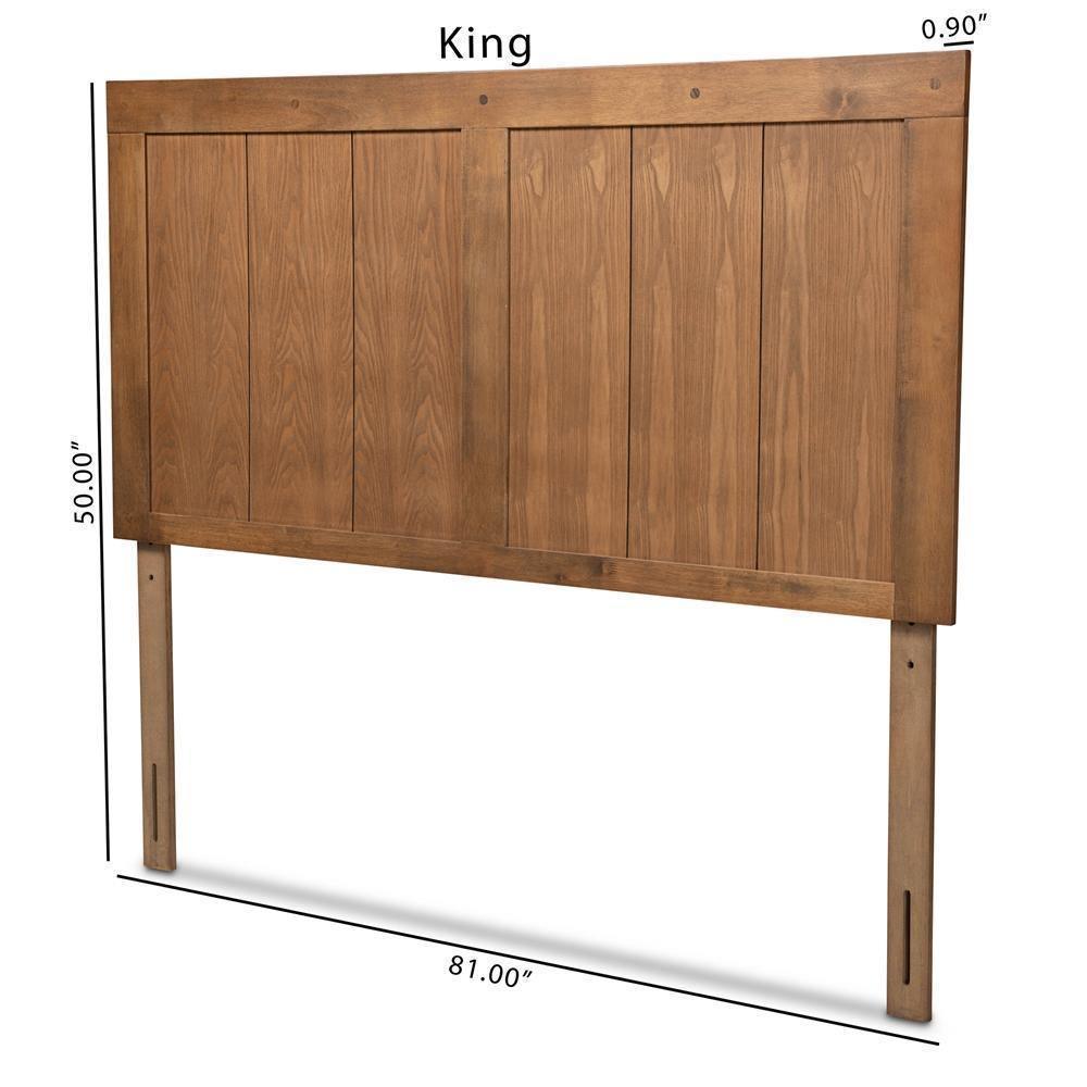 Patwin Modern and Contemporary Transitional Ash Walnut Finished Wood Full Size Headboard FredCo
