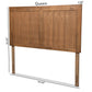 Patwin Modern and Contemporary Transitional Ash Walnut Finished Wood King Size Headboard FredCo