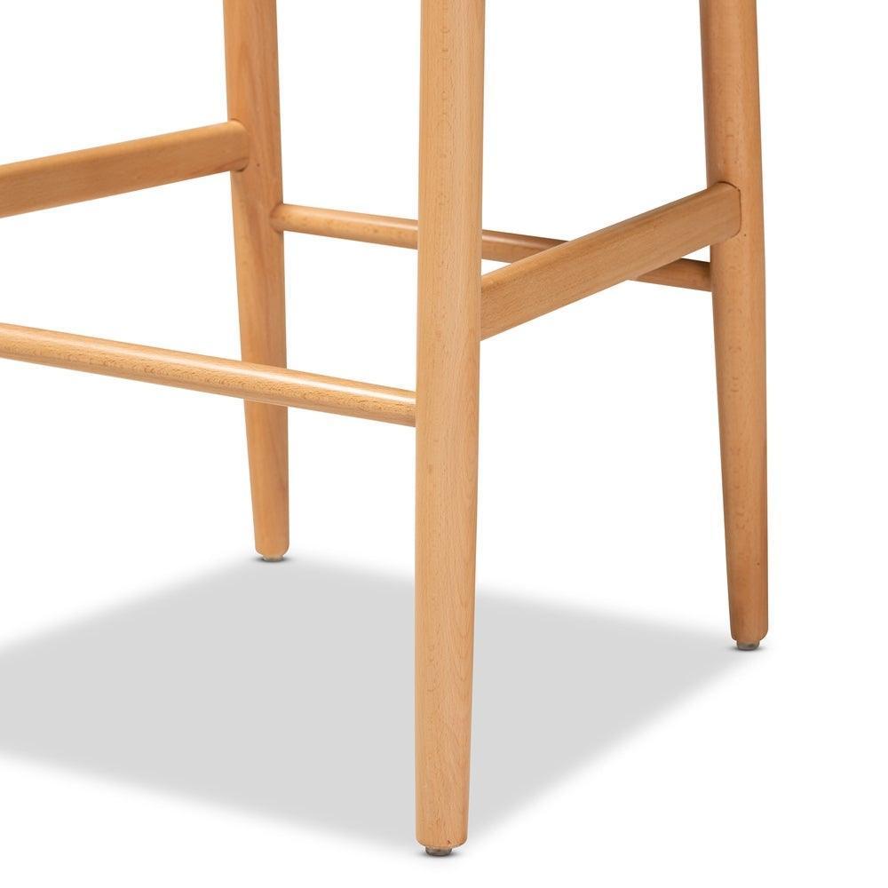 Paxton Modern and Contemporary Natural Brown Finished Wood 2-Piece Counter Stool Set FredCo