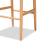 Paxton Modern and Contemporary Natural Brown Finished Wood 2-Piece Counter Stool Set FredCo