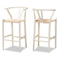 Paxton Modern and Contemporary White Finished Wood 2-Piece Counter Stool Set FredCo