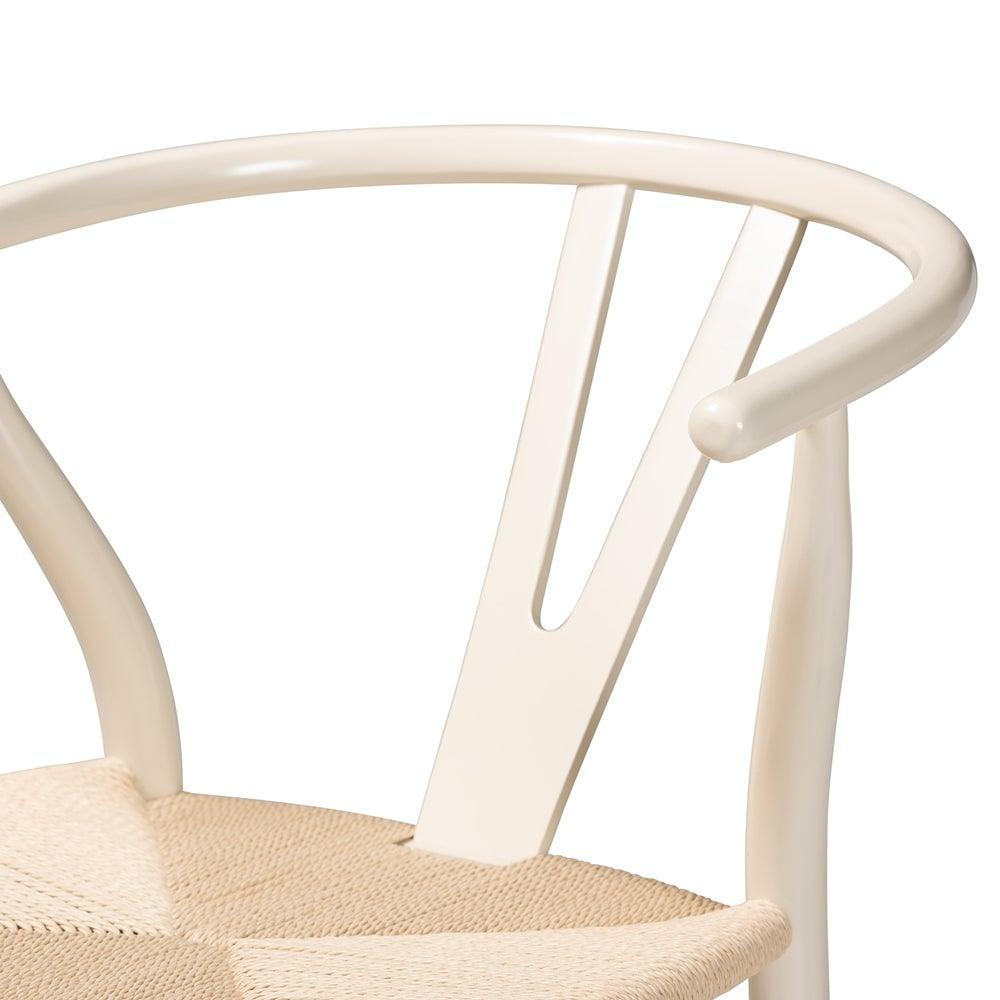 Paxton Modern and Contemporary White Finished Wood 2-Piece Counter Stool Set FredCo