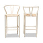 Paxton Modern and Contemporary White Finished Wood 2-Piece Counter Stool Set FredCo