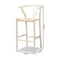 Paxton Modern and Contemporary White Finished Wood 2-Piece Counter Stool Set FredCo