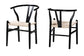 Paxton Modern Black Finished Wood 2-Piece Dining Chair Set FredCo