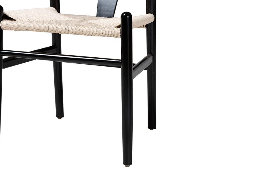 Paxton Modern Black Finished Wood 2-Piece Dining Chair Set FredCo
