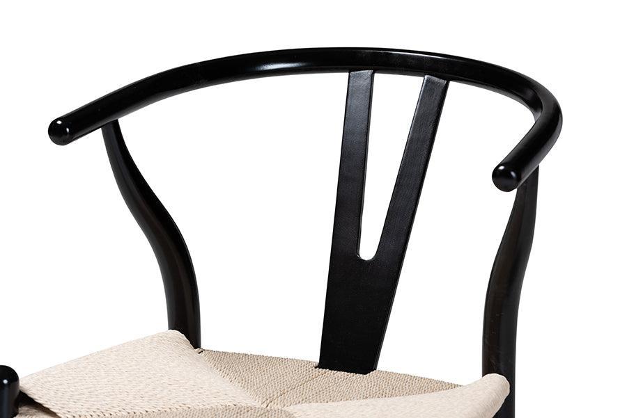 Paxton Modern Black Finished Wood 2-Piece Dining Chair Set FredCo