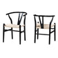 Paxton Modern Black Finished Wood 2-Piece Dining Chair Set FredCo